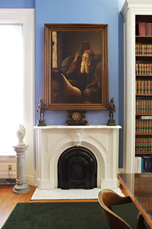 Shutt Mansion Library Fireplace